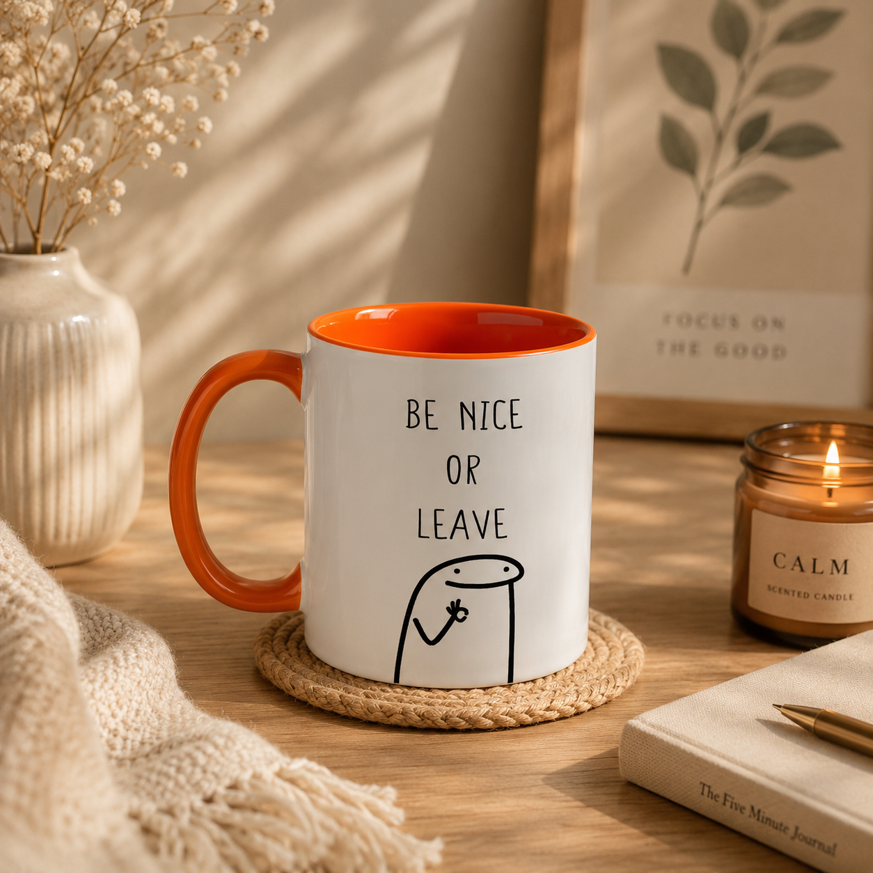 Flork Mug - BE NICE OR LEAVE
