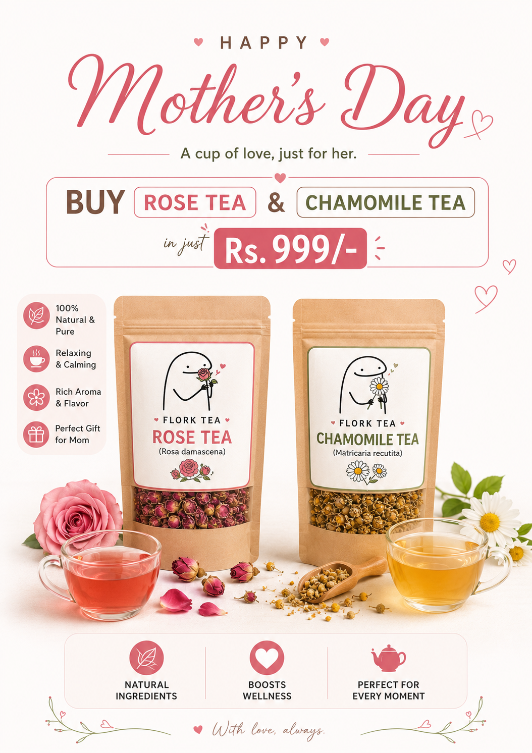 CHAMOMILE +ROSE MOTHERS DAY DEAL